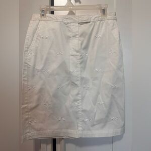 Talbots White‎ Embroidered Skirt size 6
